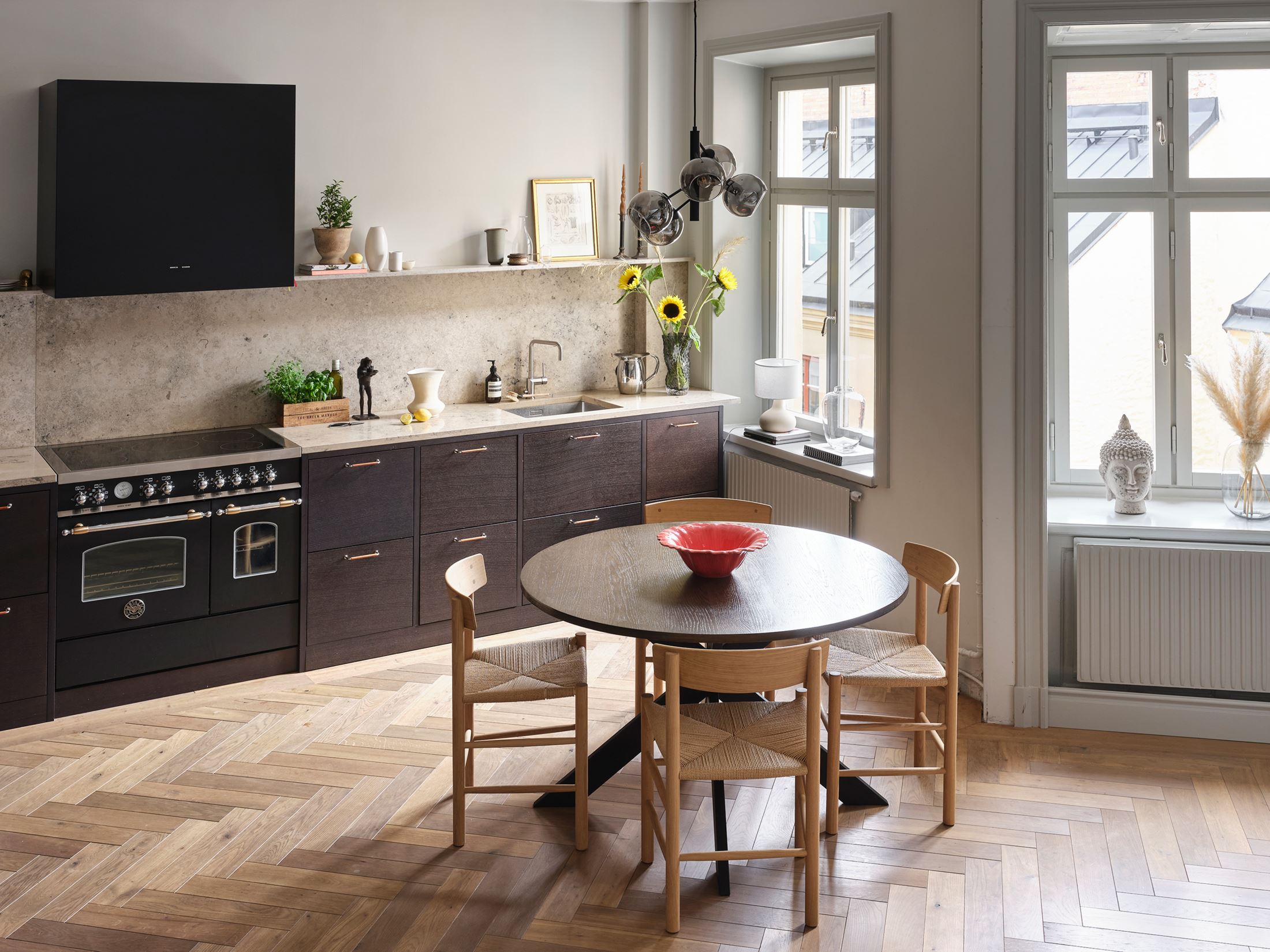 cuisine ouverte design bois sombre cuisine ouverte design bois sombre