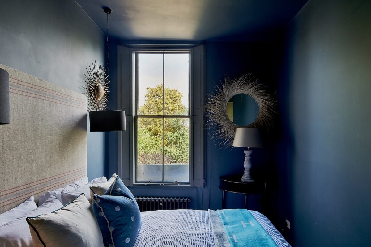 chambre bleue peinture Farrow&Ball