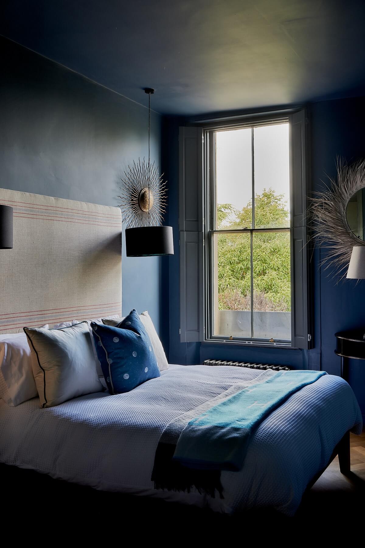 chambre bleue peinture Farrow&Ball