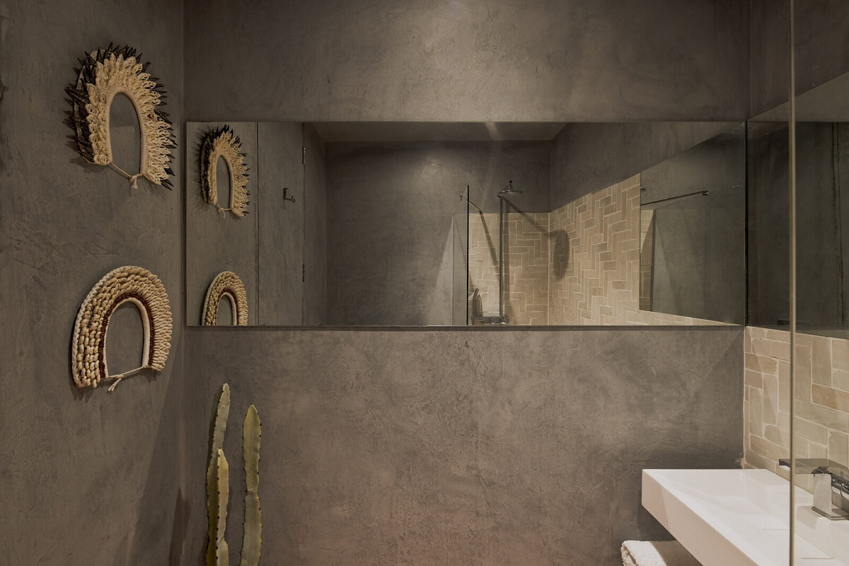 salle de bain grise