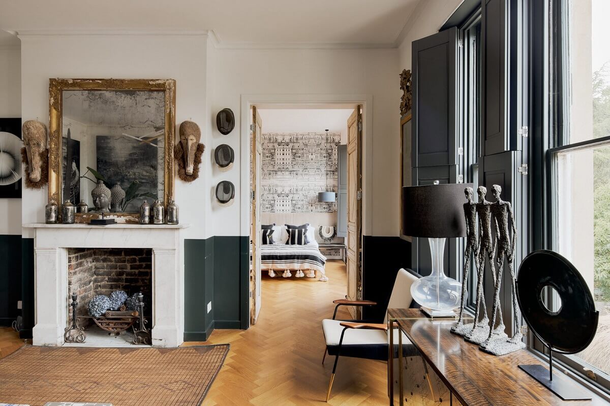 salon appartement ancien rénové