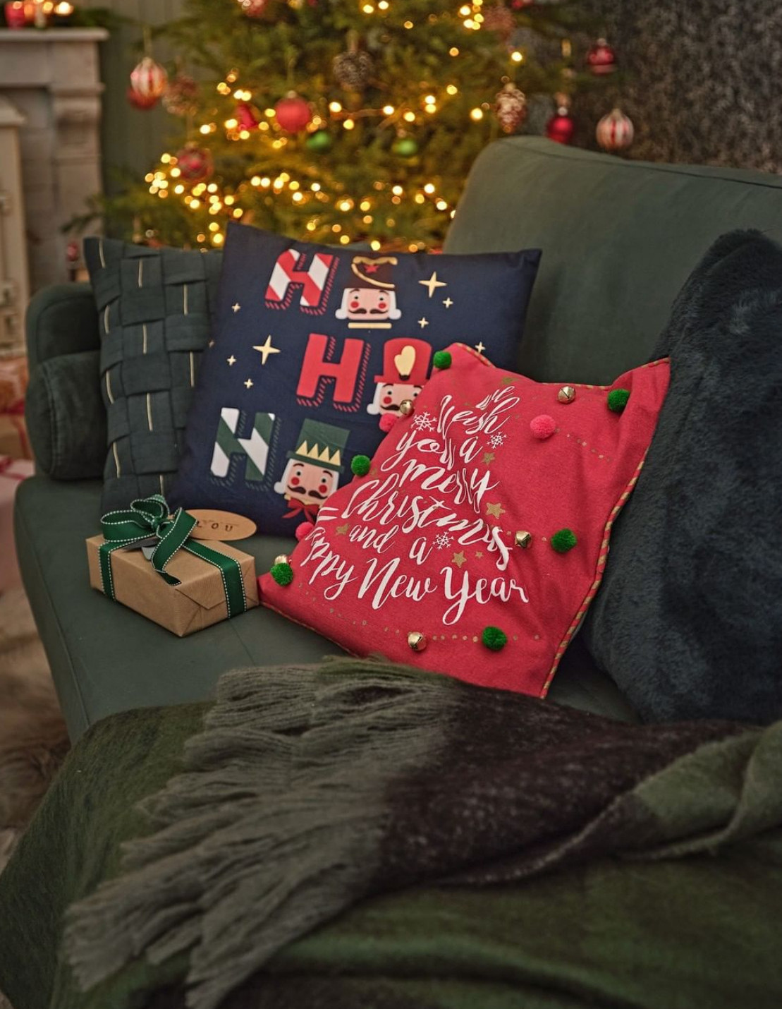 coussins Maisons du Monde Noël vintage coussins Maisons du Monde Noël vintage