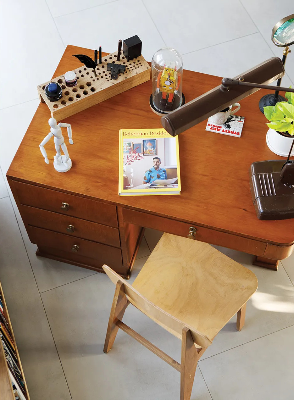 bureau bois vintage