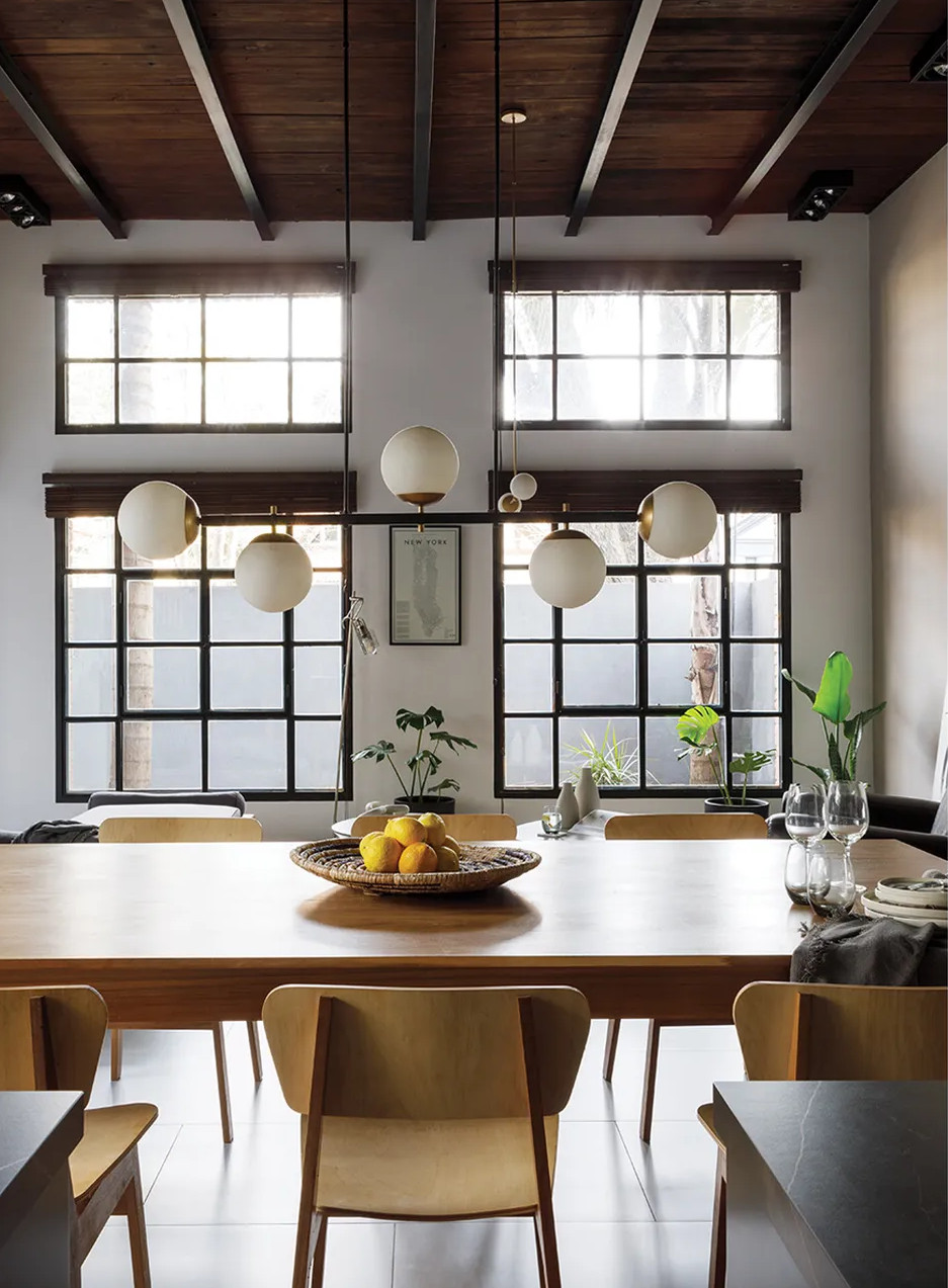 salle à manger maison loft