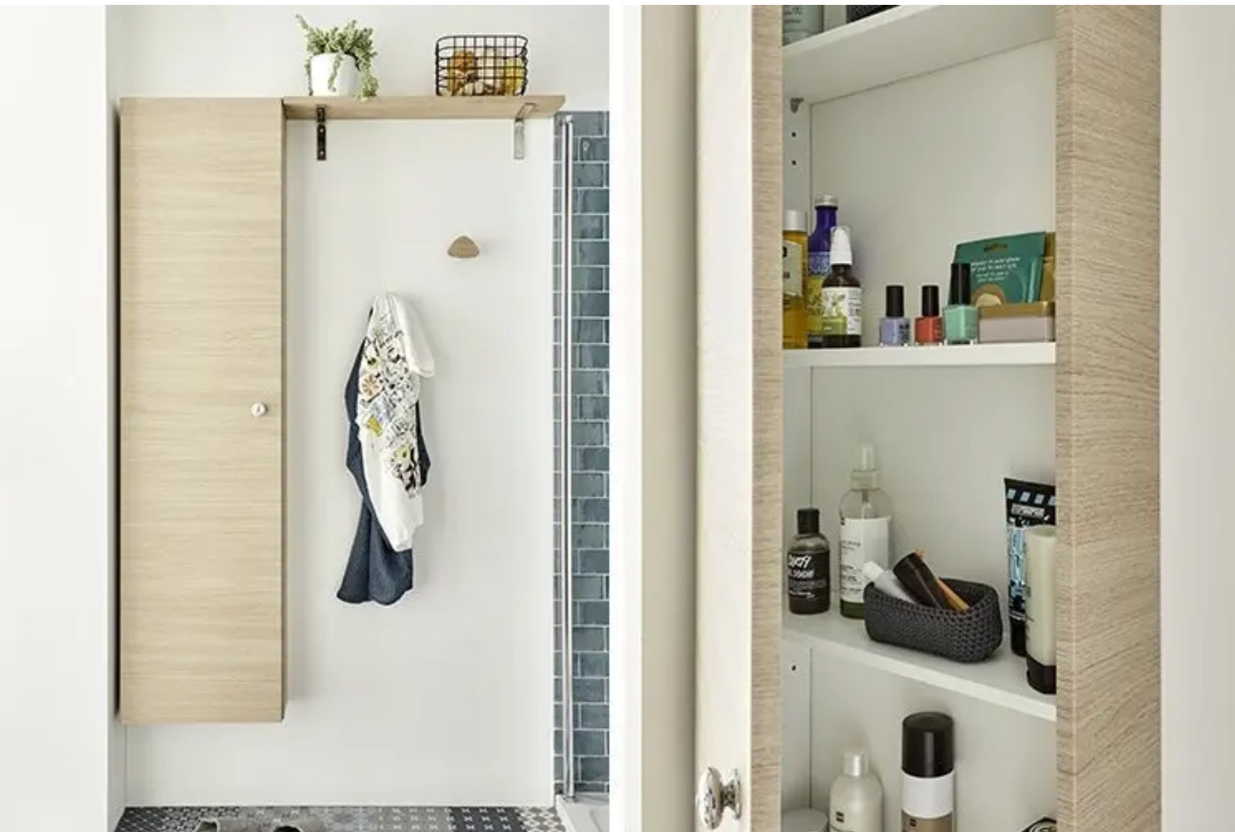rangements produits d'hygiène 