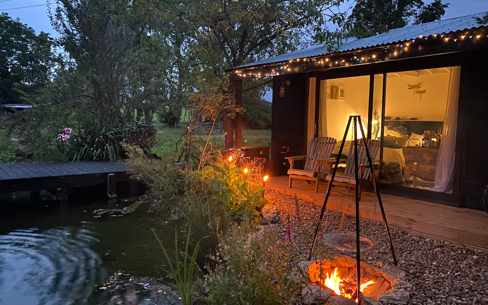 mini maison vue nuit