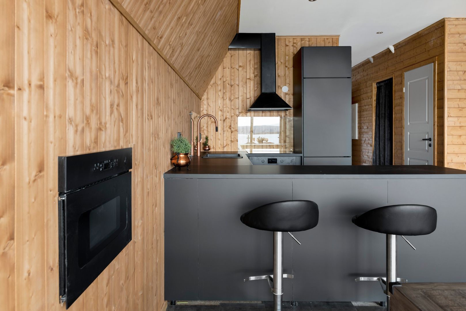 cuisine noire et bois cuisine noire et bois