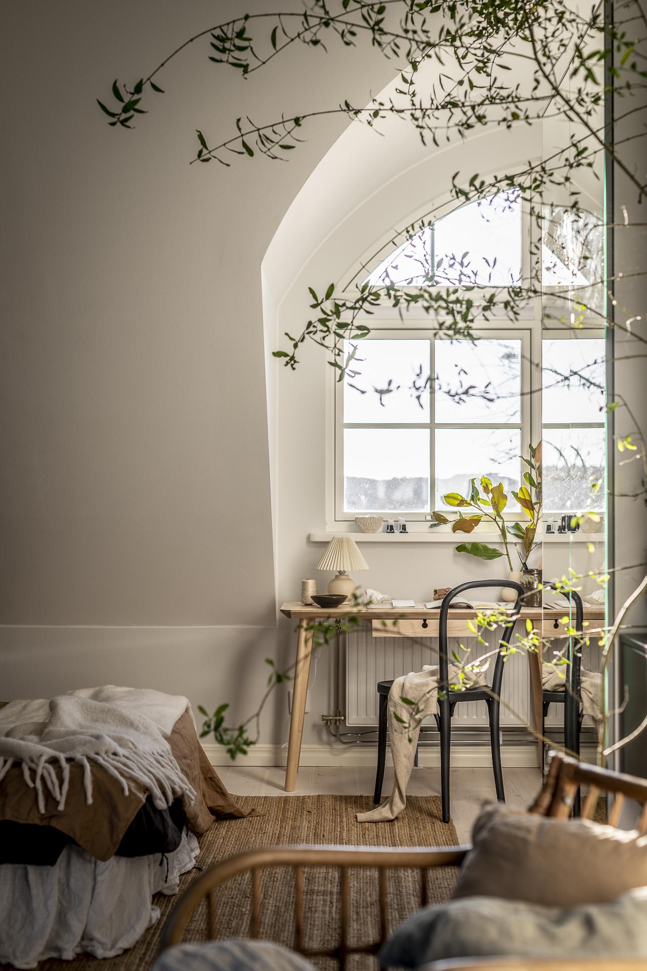 chambre mini loft 35m2 décoration scandinave