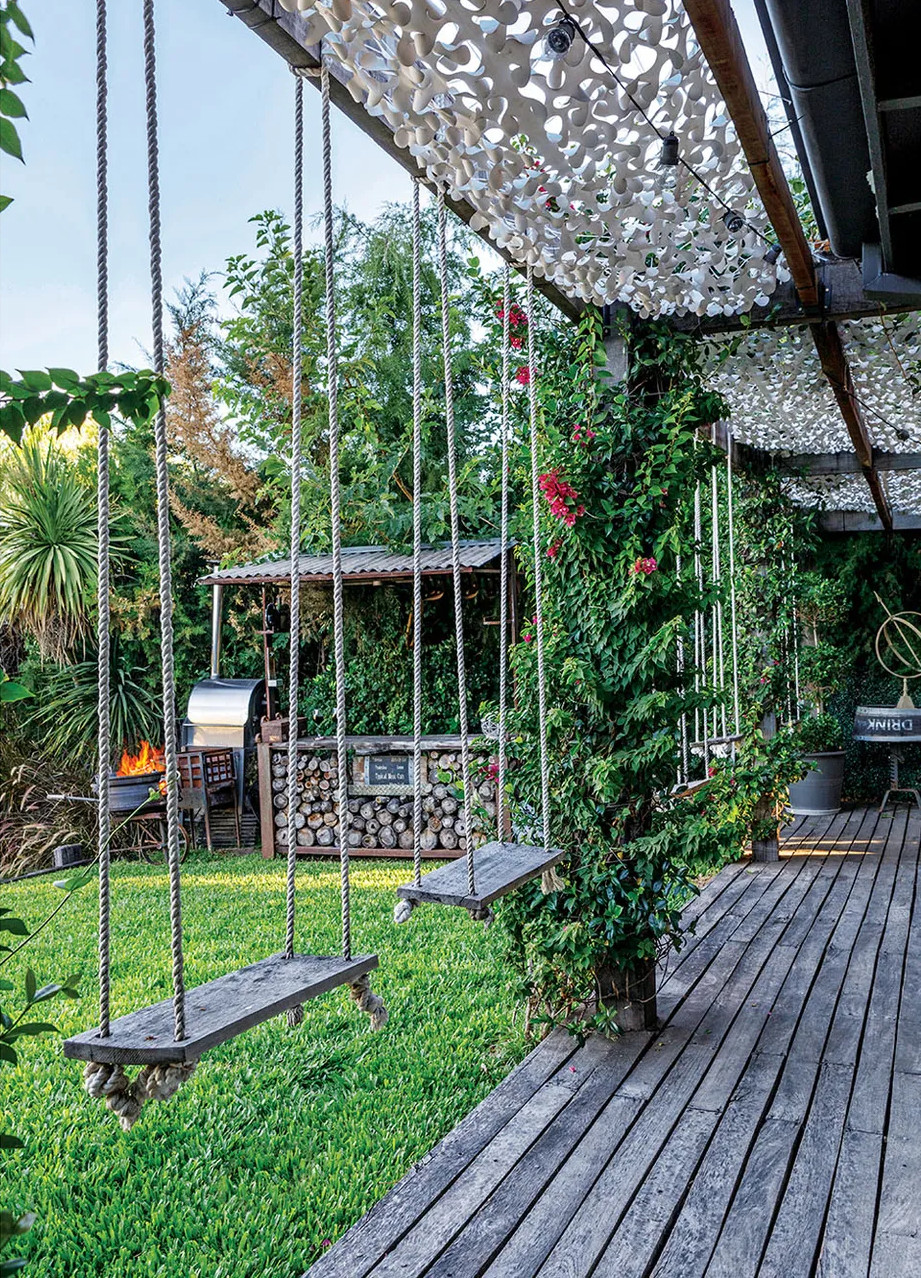 terrasse avec pergola bois et balançoire terrasse avec pergola bois et balançoire