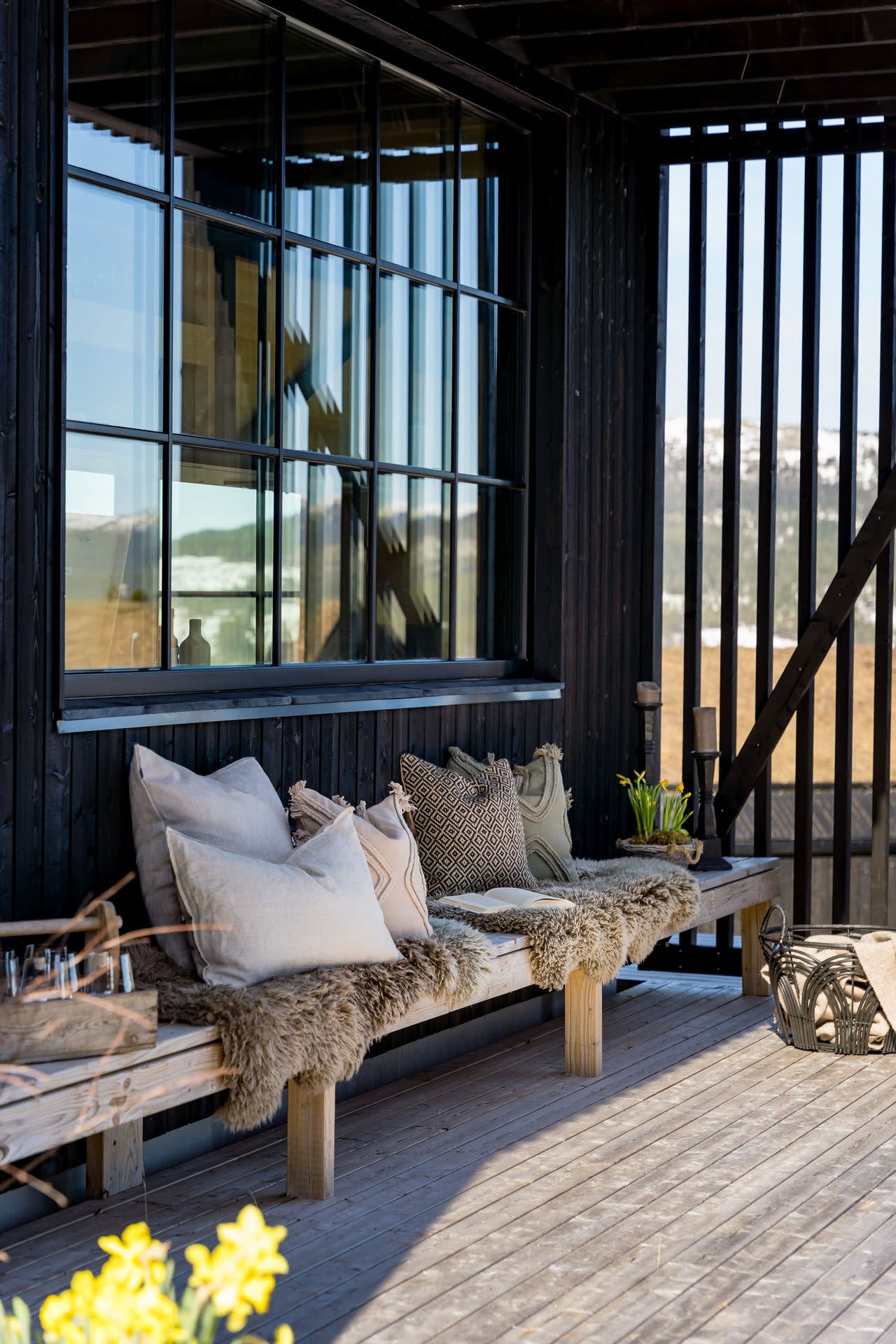 terrasse bois appartement montagne