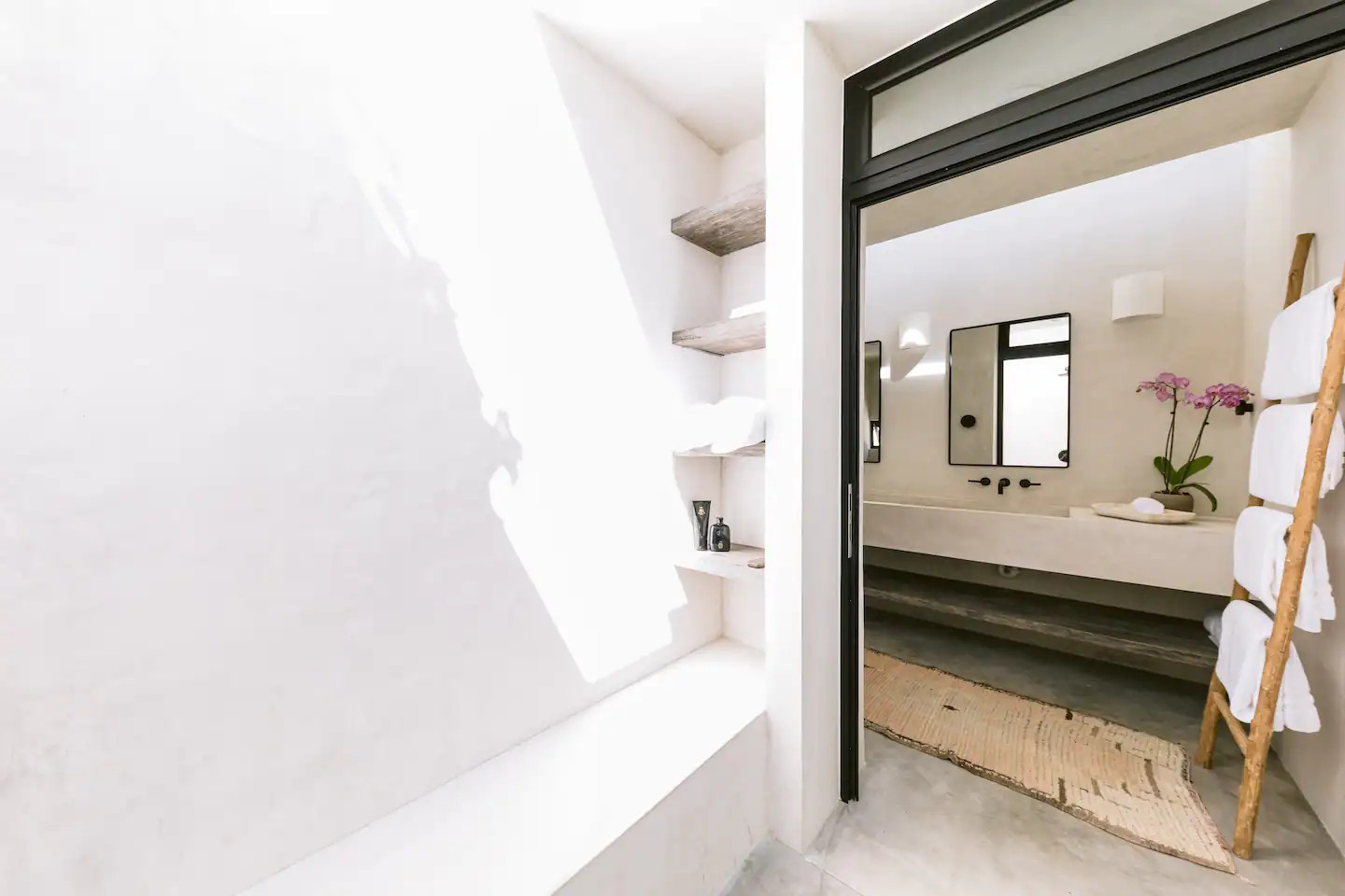 salle de bain béton