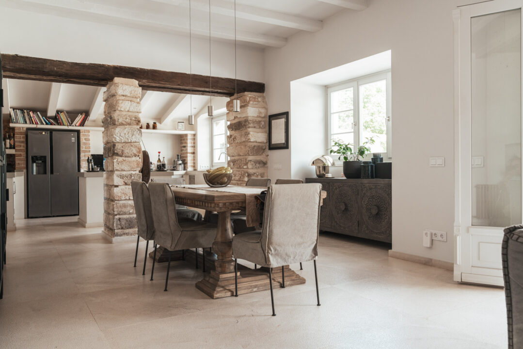 salle à manger décoration rustique chic