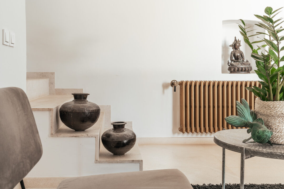 escalier travertin design