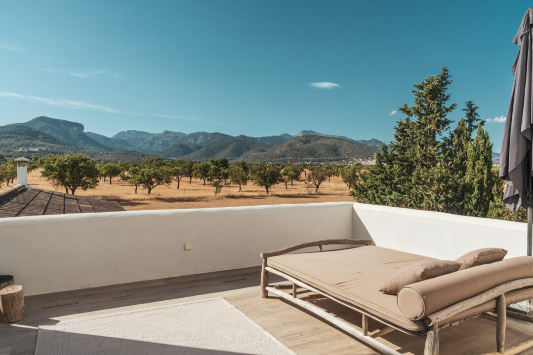 terrasse haute maison en pierres Majorque Casa Oliva
