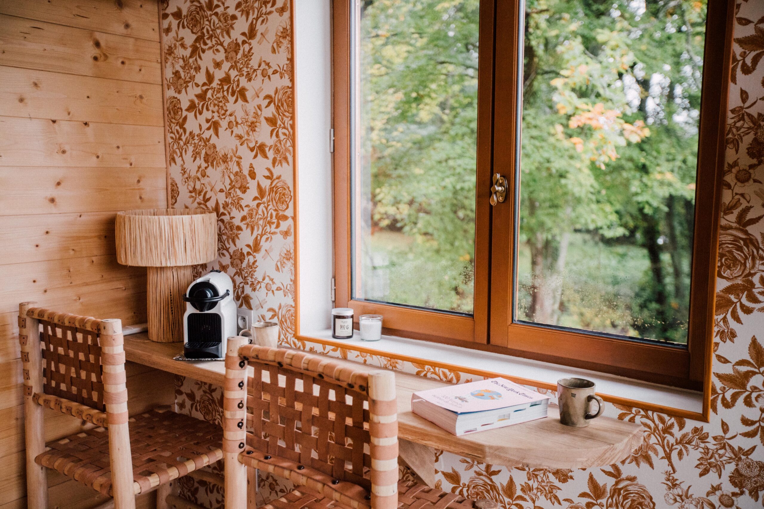 bureau avec papier-peint Casa Rosalie Normandie