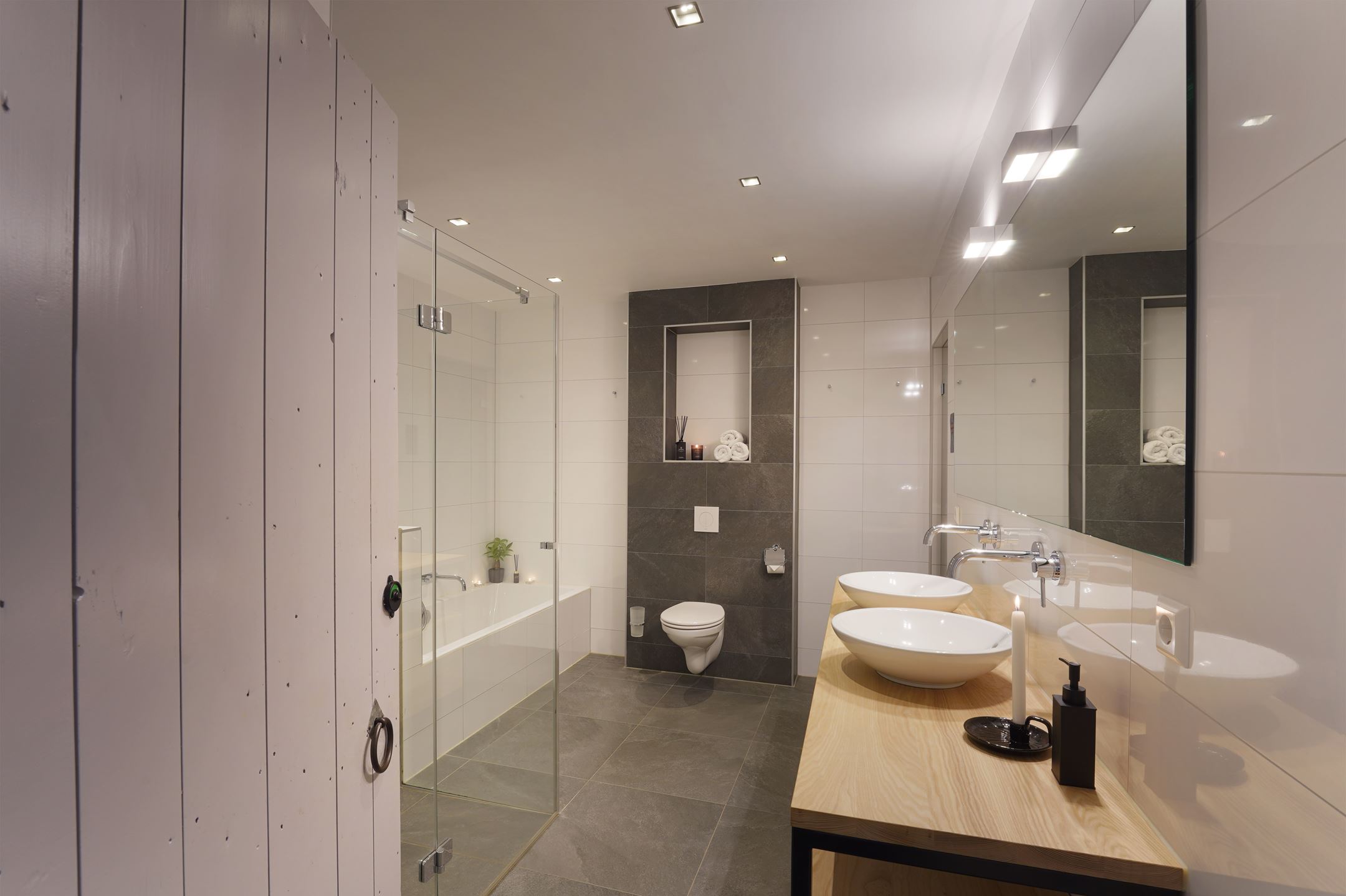 salle de bain grise et bois design salle de bain grise et bois design