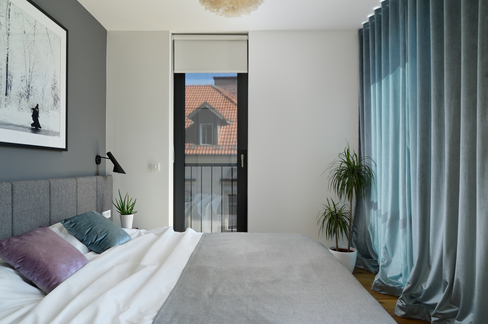 chambre grise décoration design