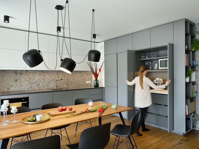 cuisine grise ouverte design
