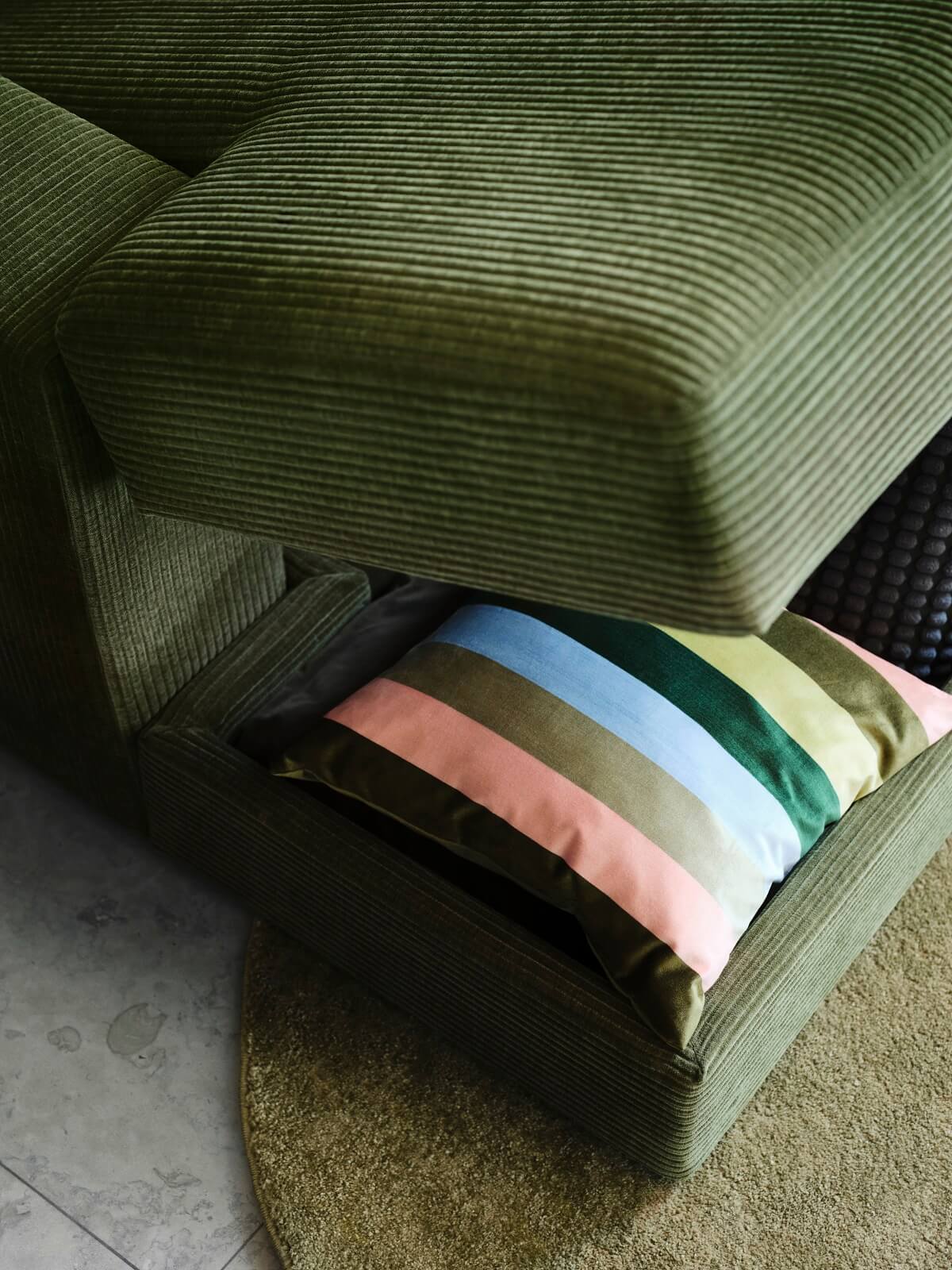 coussin rayé coussin rayé