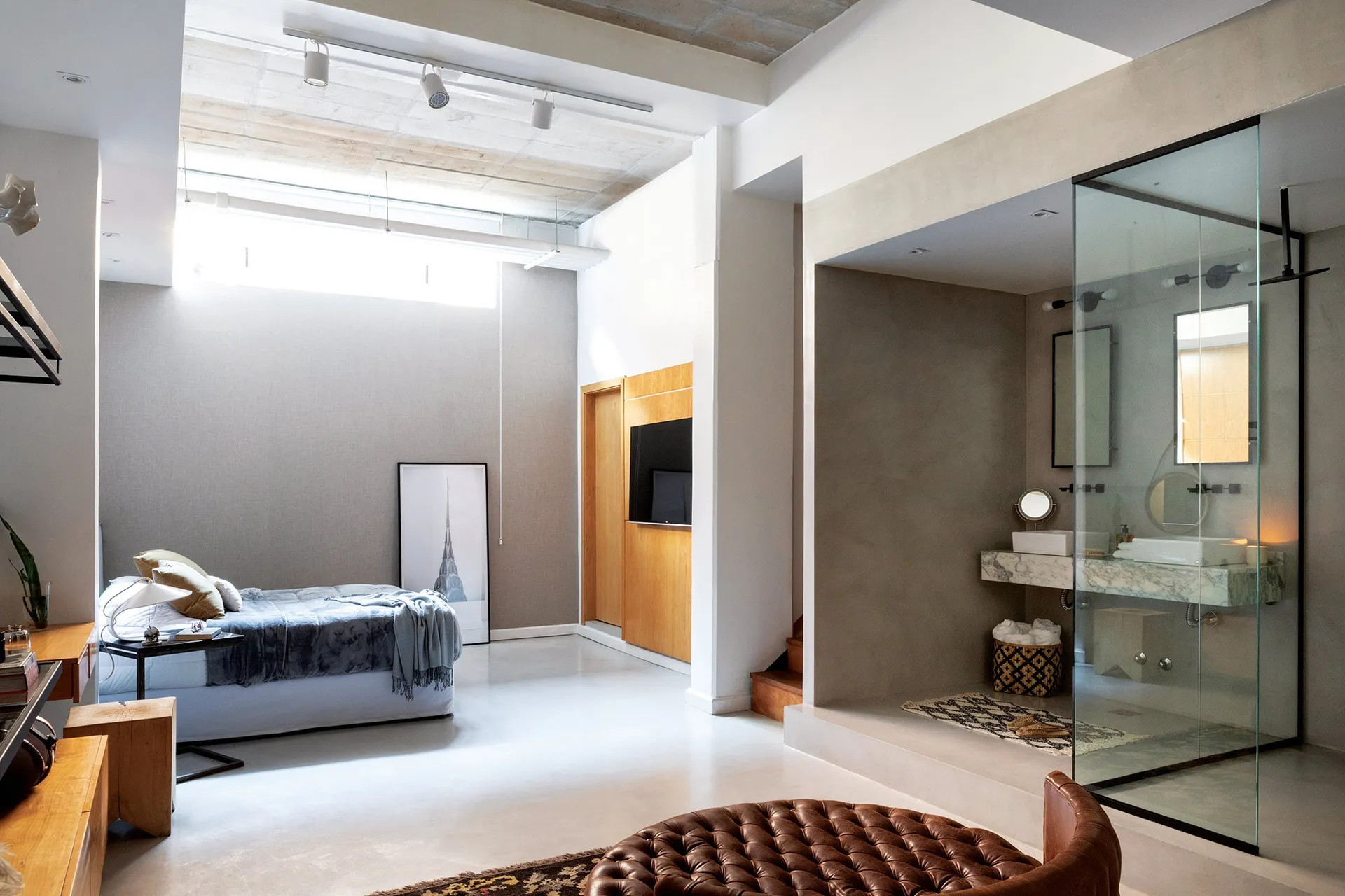 chambre avec salle de bain décoration contemporaine chambre avec salle de bain décoration contemporaine
