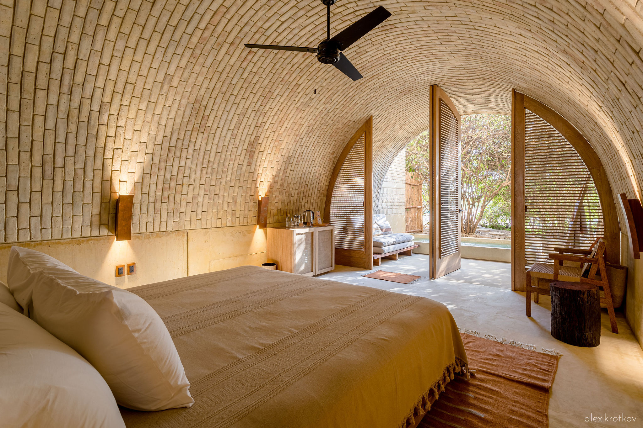 Chambre avec piscine Casona Sforza Mexique décoration naturelle Chambre avec piscine Casona Sforza Mexique décoration naturelle