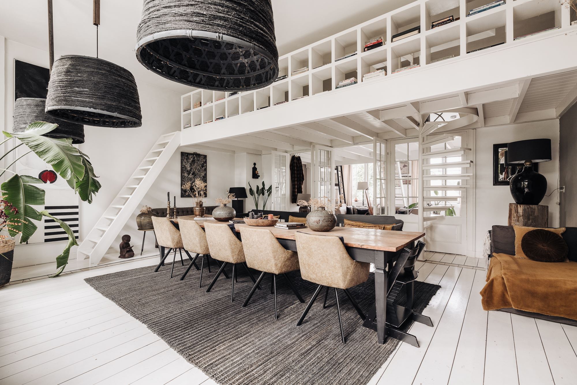 salle à manger bois blanche et noire décoration contemporaine salle à manger bois blanche et noire décoration contemporaine