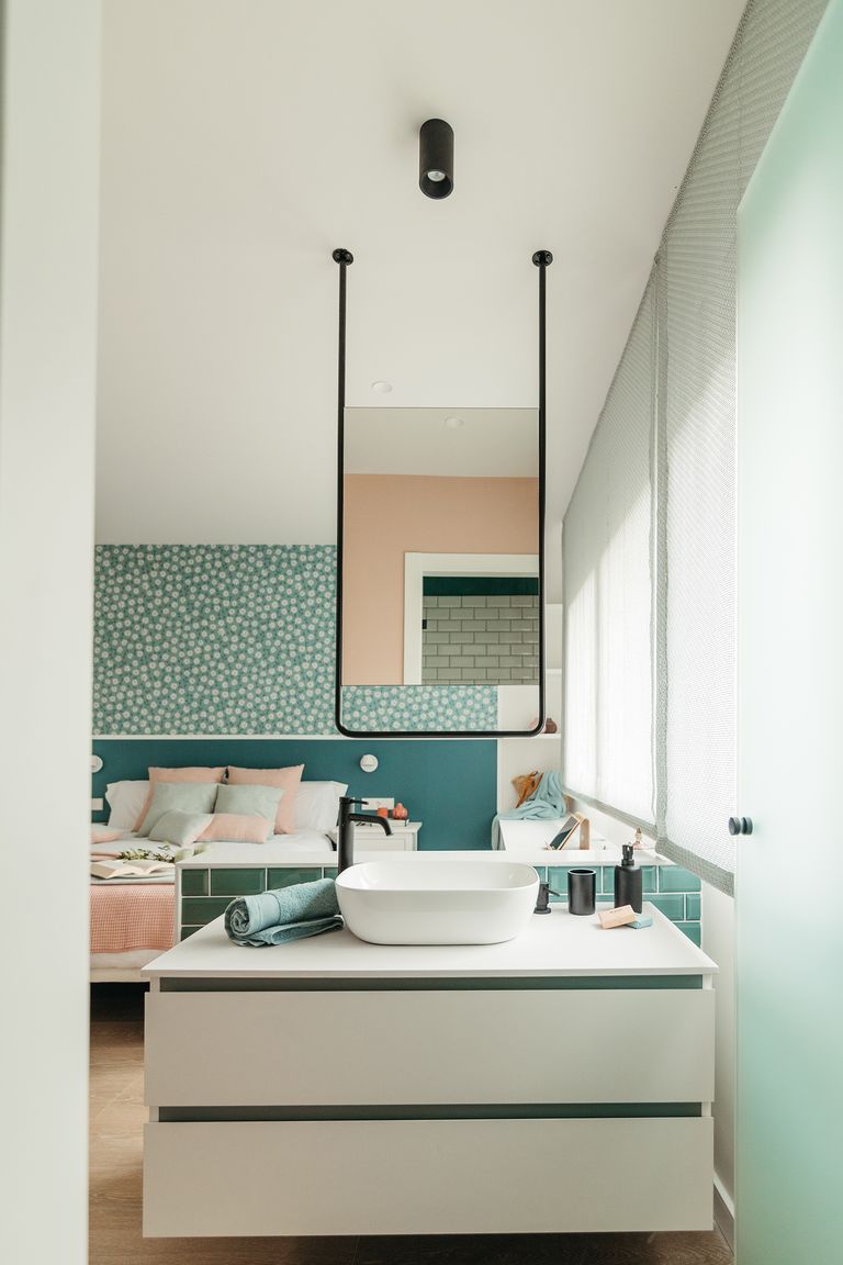 salle de bain ouverte sur chambre