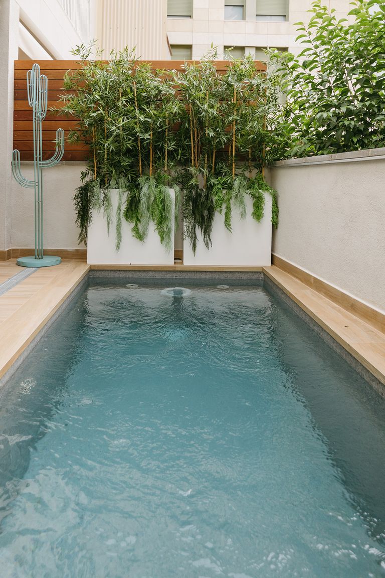 piscine dans patio maison de ville
