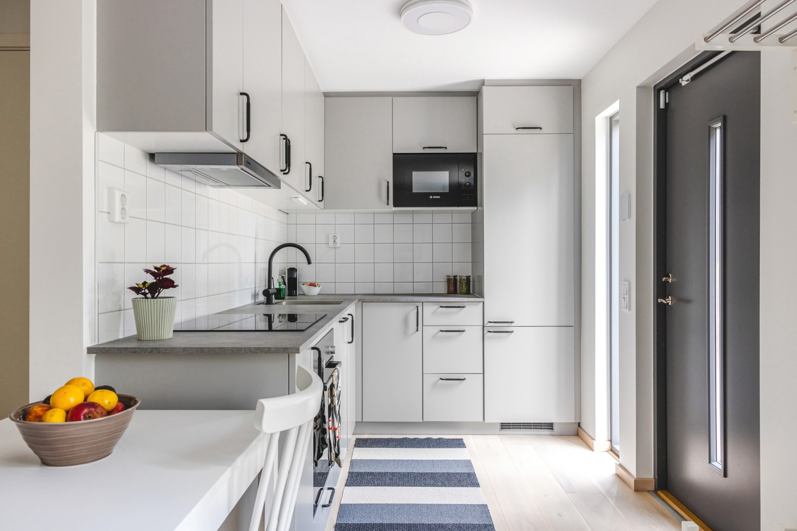 cuisine blanche en angle