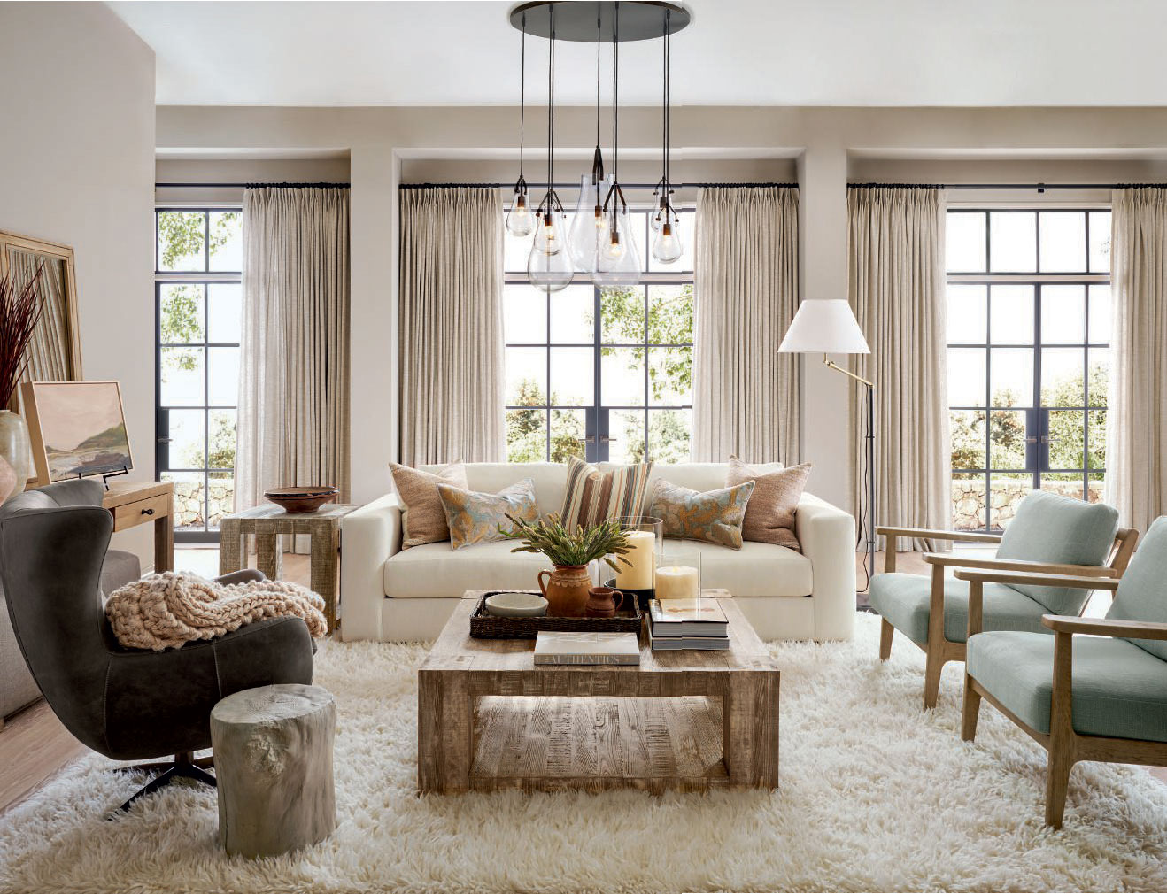 salon décoration contemporaine Pottery Barn salon décoration contemporaine Pottery Barn