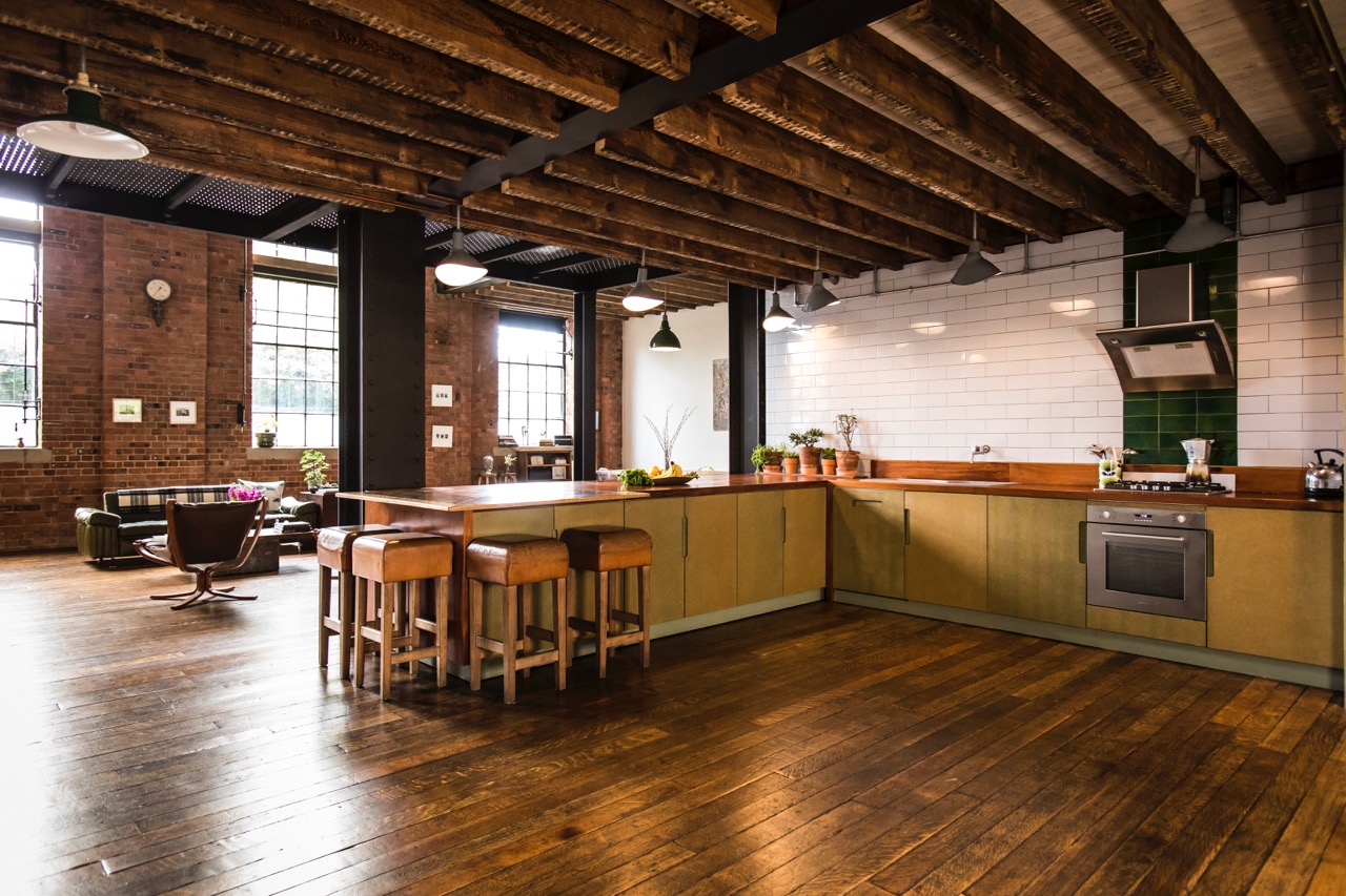 cuisine loft Londres décoration vintage Spratts Factory