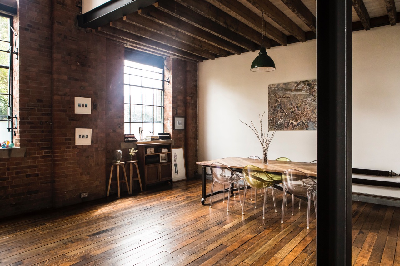 salon loft Londres décoration vintage Spratts Factory