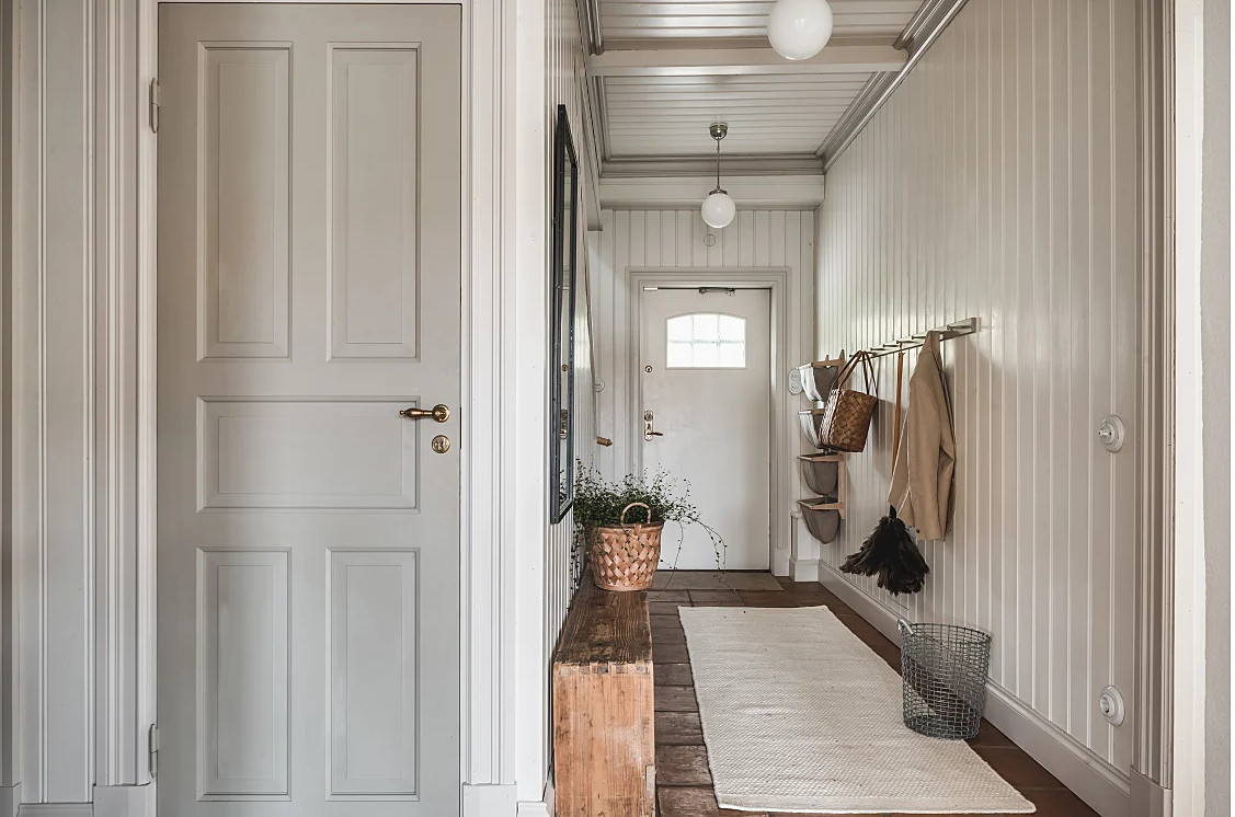 entrée lambris décoration scandinave