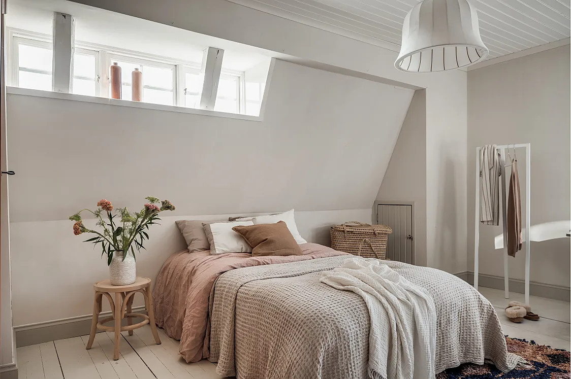 chambre beige décoration scandinave