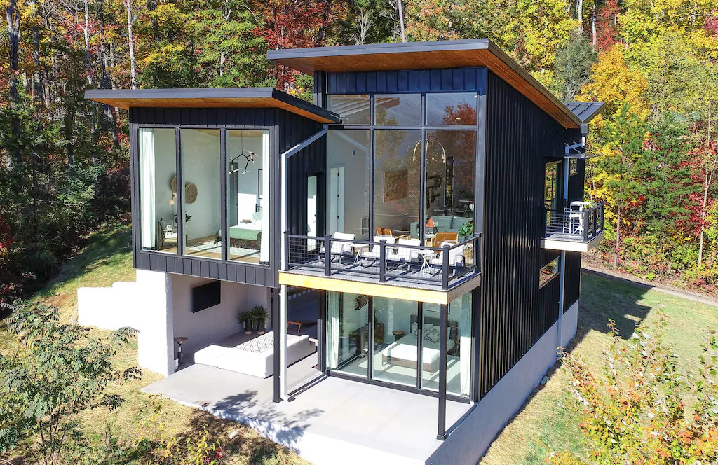 maison contemporaine avec grandes baies vitrées maison contemporaine avec grandes baies vitrées