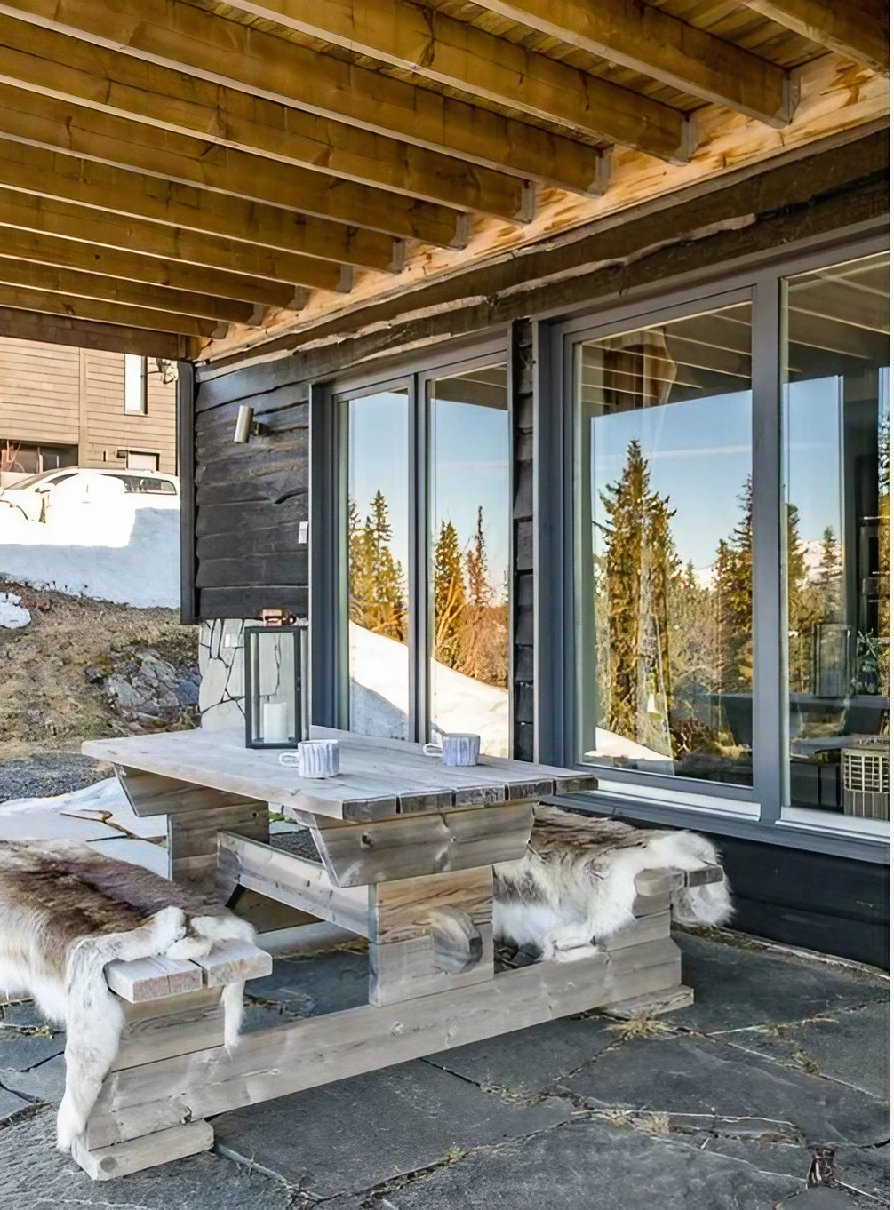 terrasse abritée appartement montagne
