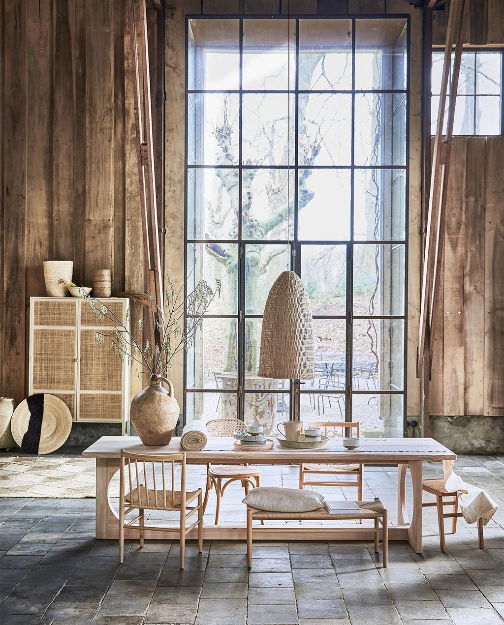 salle à manger décoration grange moderne