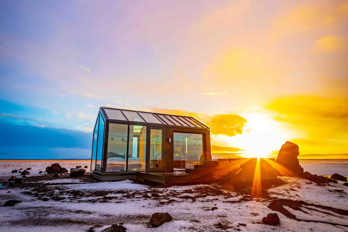 mini maison vitrée Islande