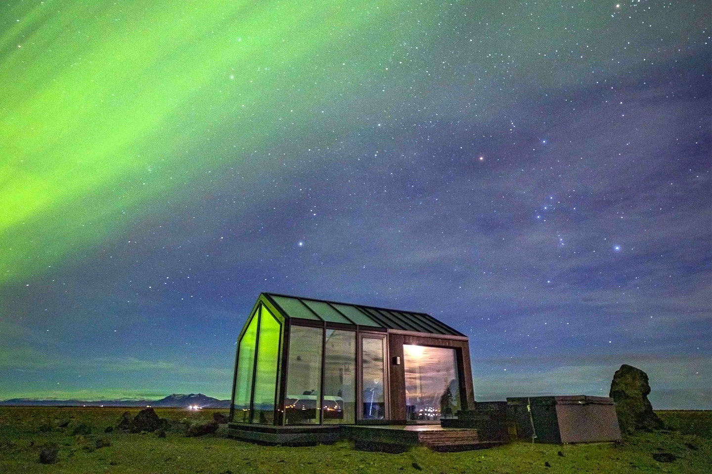 mini maison vitrée Islande