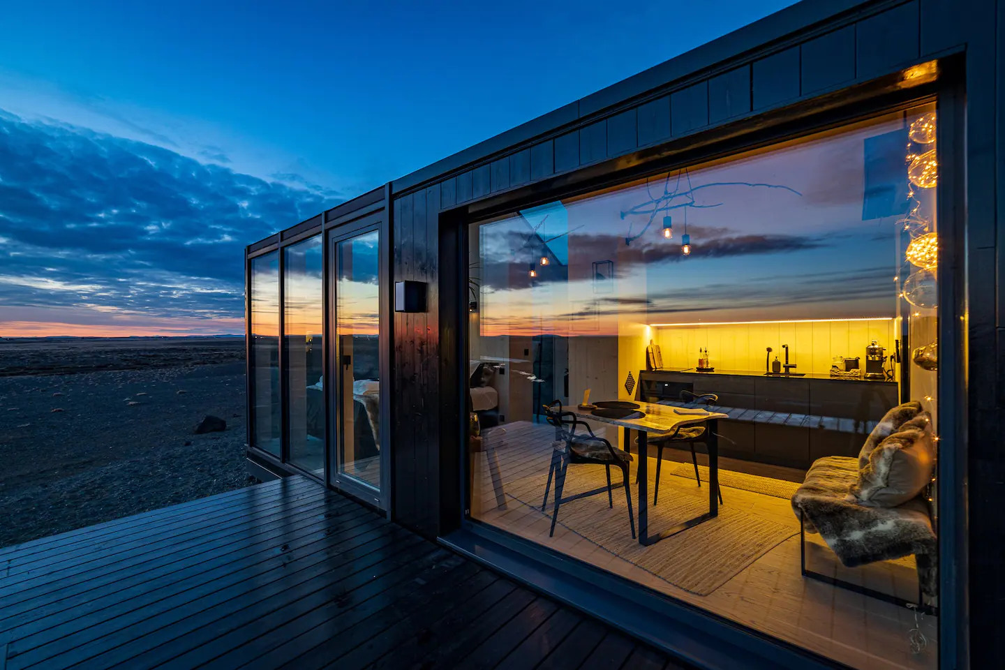 mini maison vitrée Islande