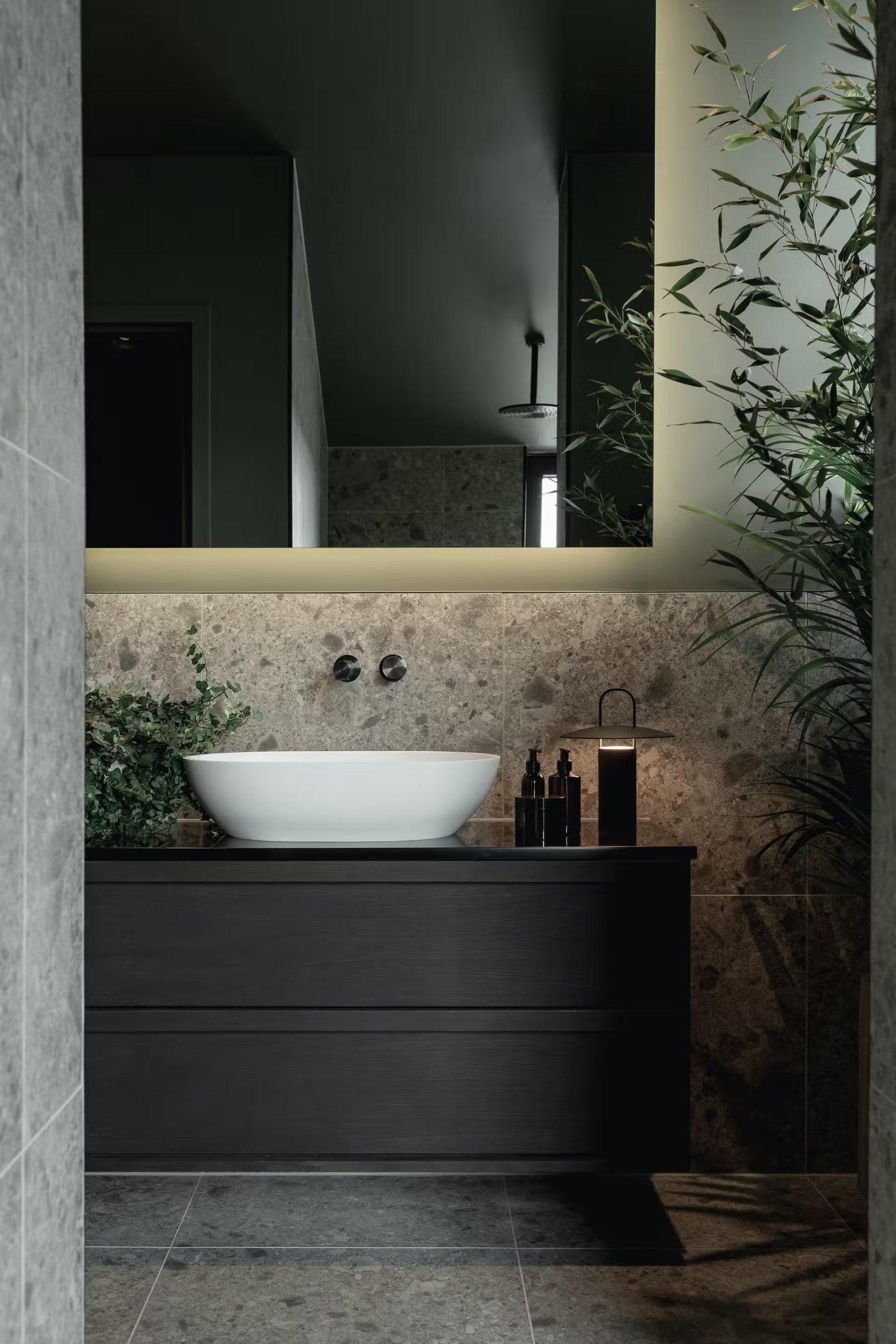 salle de bain terrazzo gris décoration design salle de bain terrazzo gris décoration design