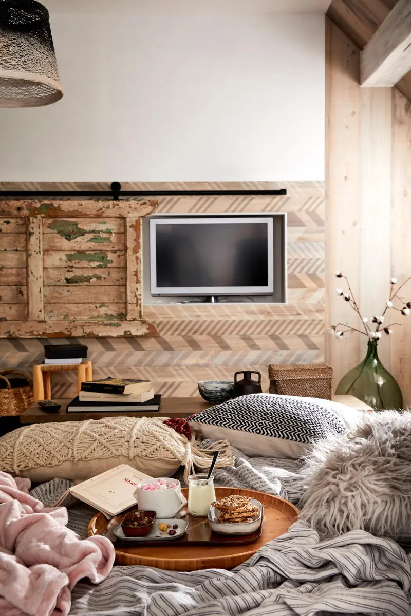 chambre décoration bois