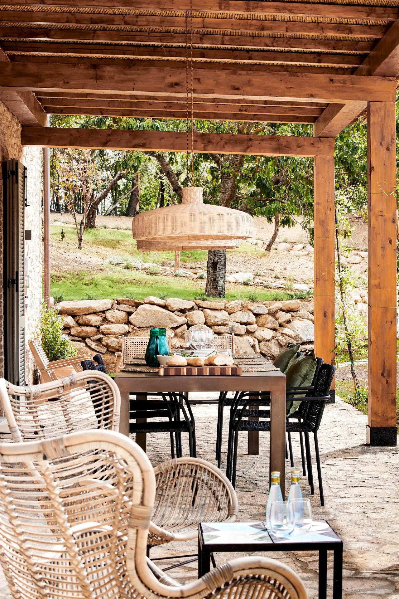 terrasse avec pergola bois