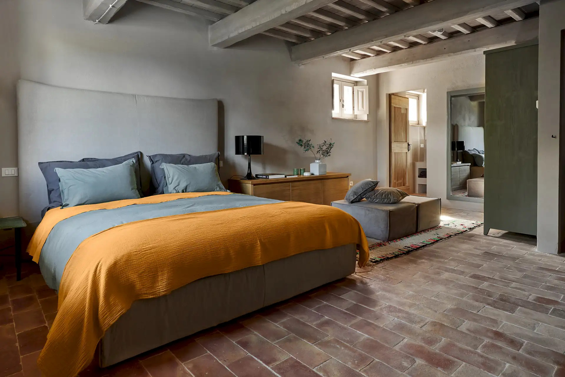 chambre avec poutres grises chambre avec poutres grises