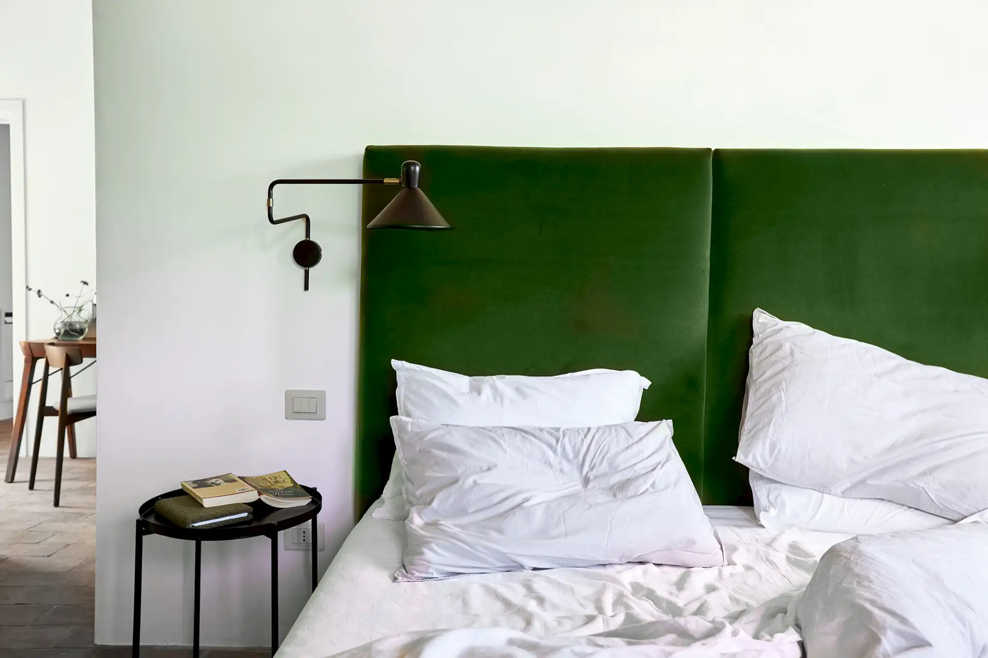 chambre décoration contemporaine verte