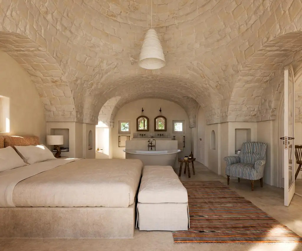 chambre avec voûtes Masseria Celeste chambre avec voûtes Masseria Celeste