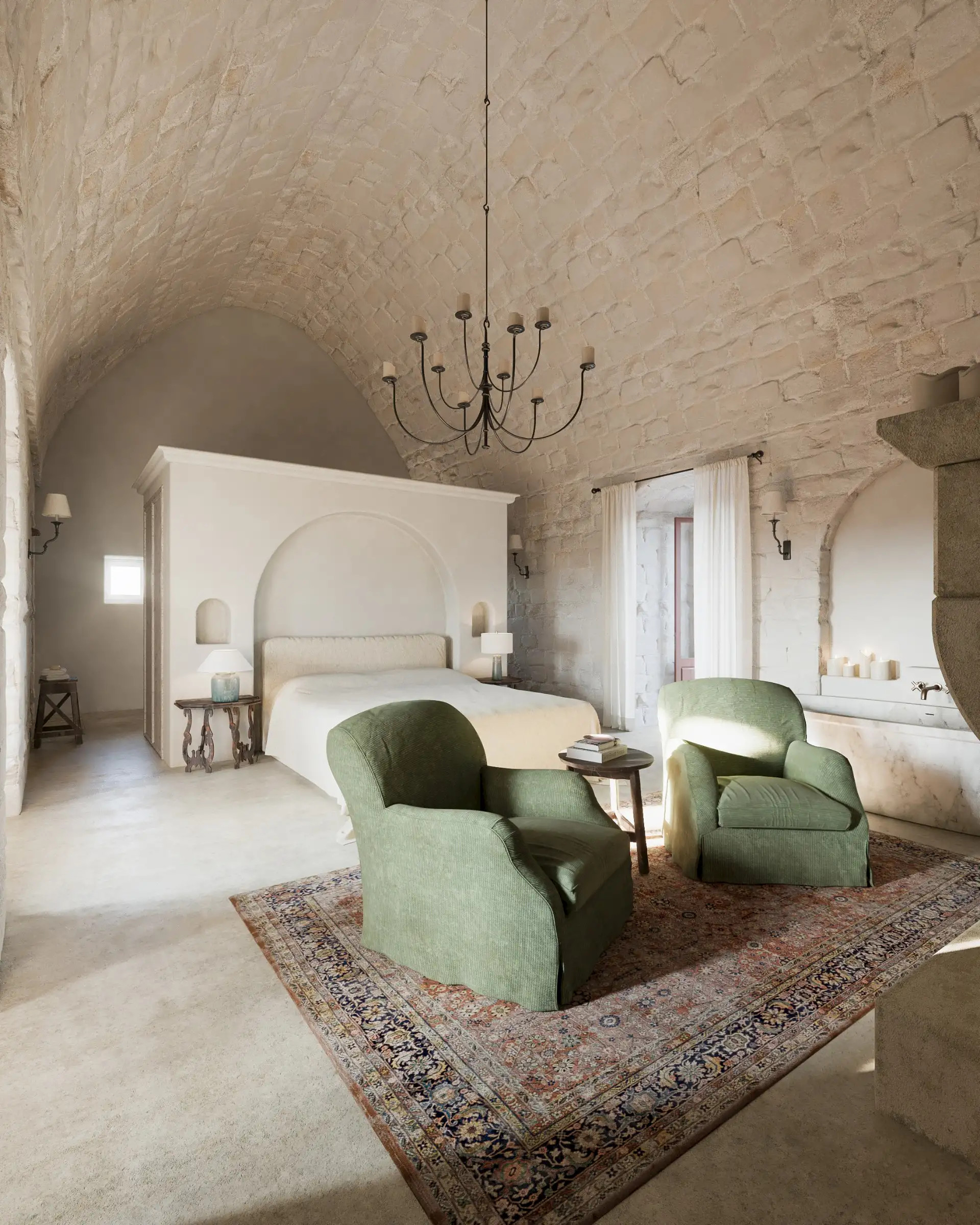 chambre avec plafond voûté Masseria Celeste chambre avec plafond voûté Masseria Celeste