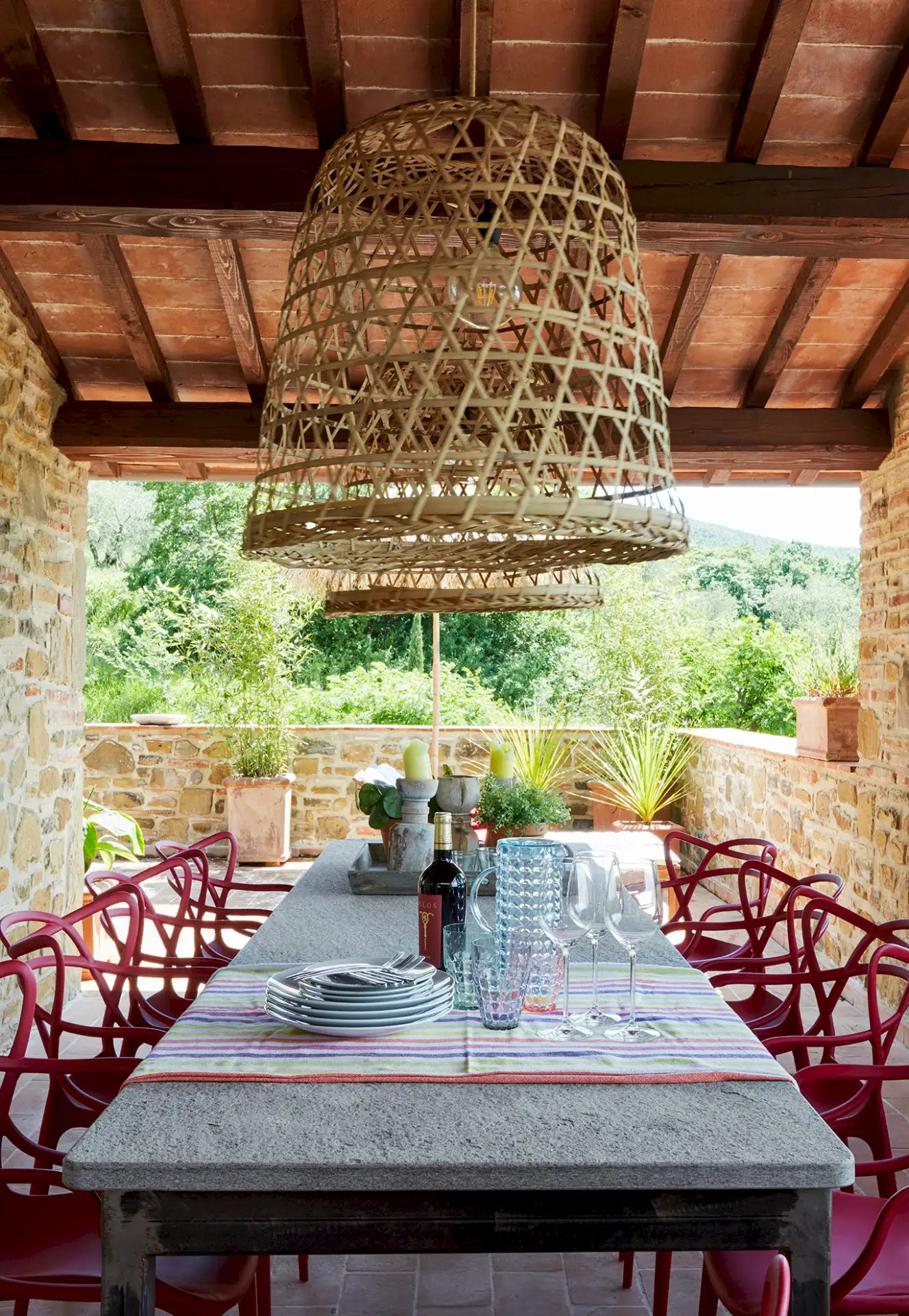terrasse couverte maison Italie
