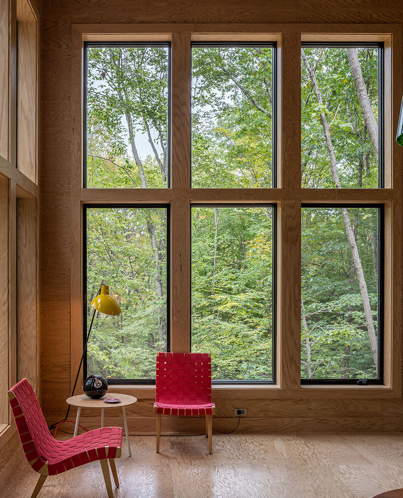 salon maison en bois