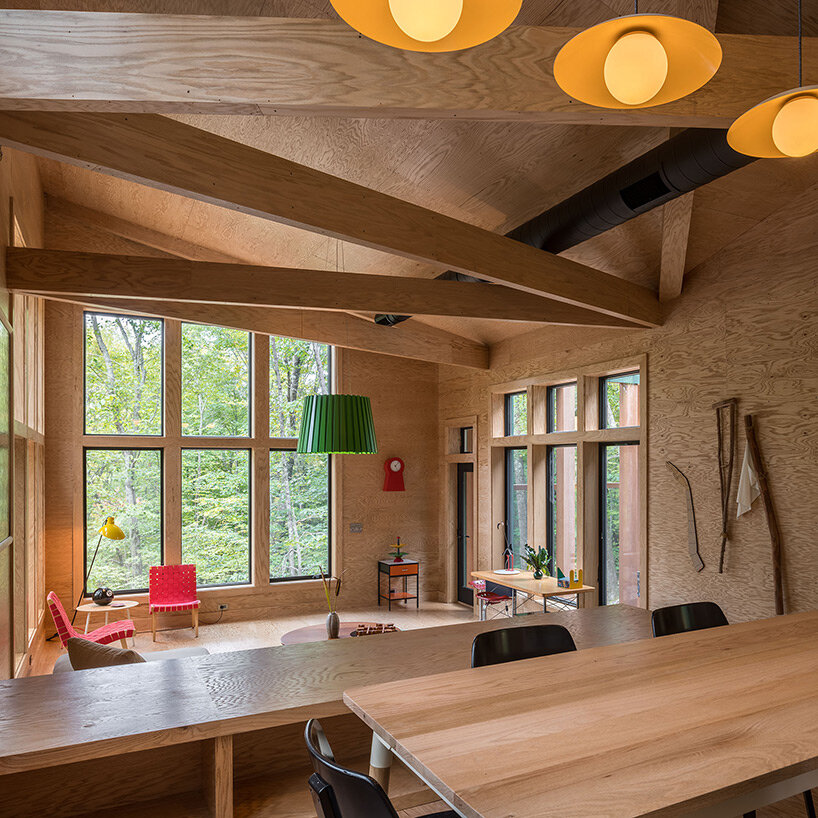 salon maison en bois